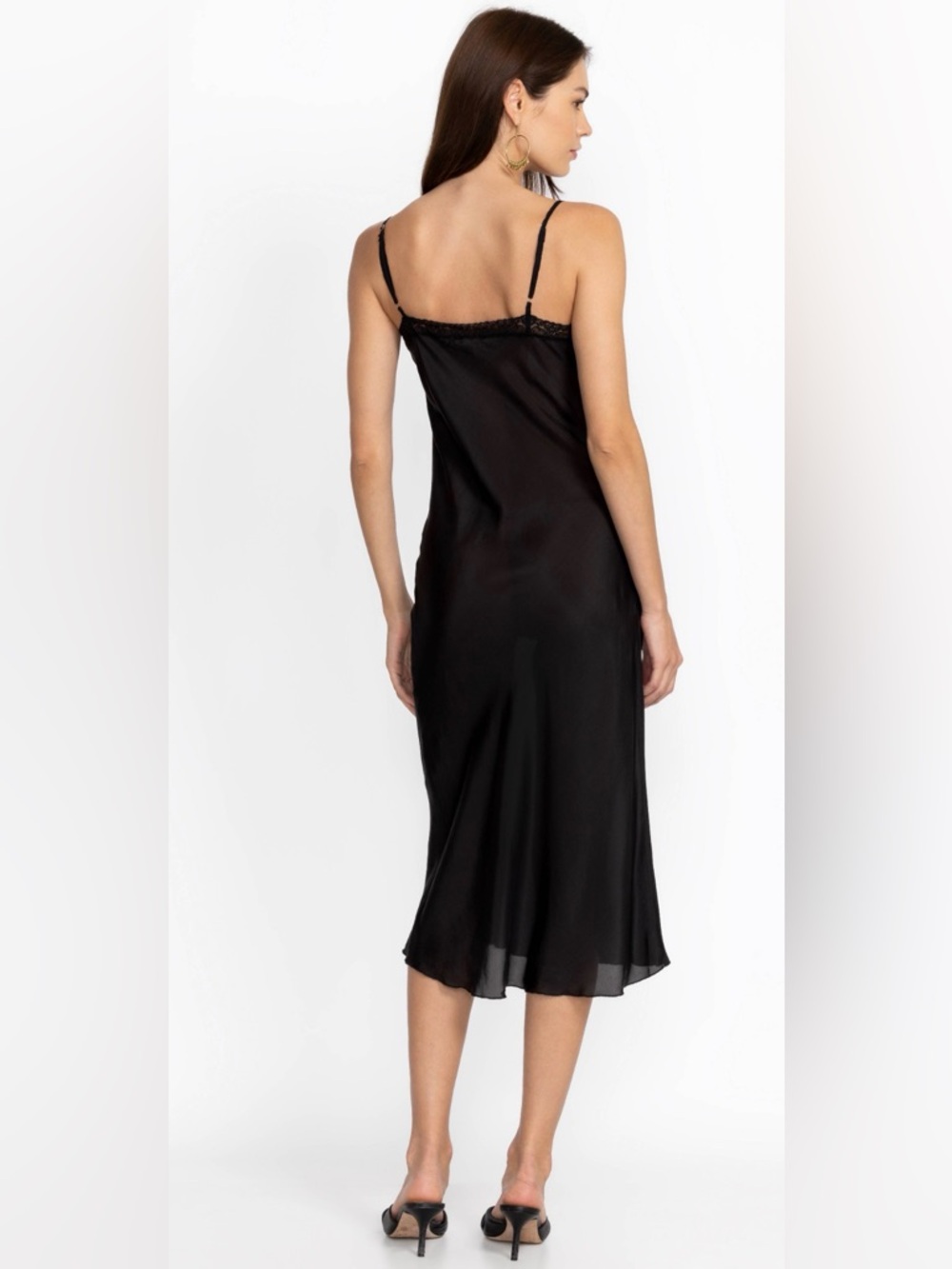 Johnny Was Midi Length Silk Slip in Black New with Tags @k_wohlschlegel - Picture 3 of 7